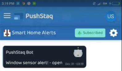 PushStaq API message from PushStaq Bot