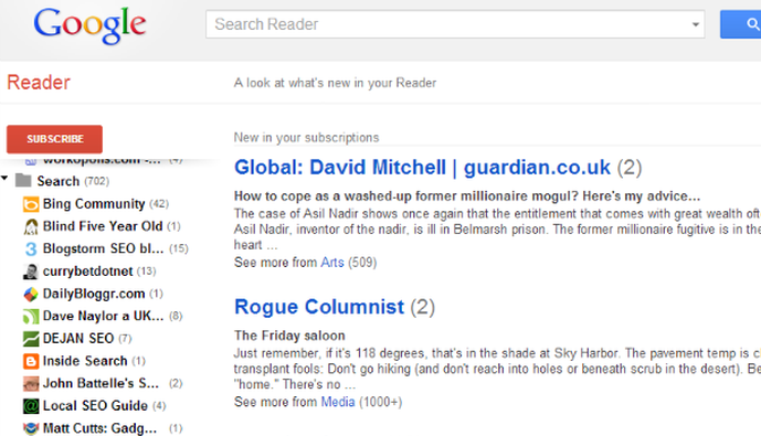 PushStaq as RSS Reader with HackerNews channel