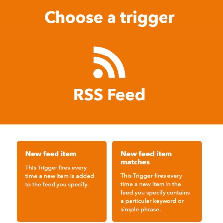 IFTTT select RSS trigger